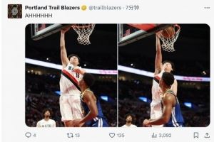 NBA生涯首个运动战进球！开拓者官推连发三条杨瀚森动态